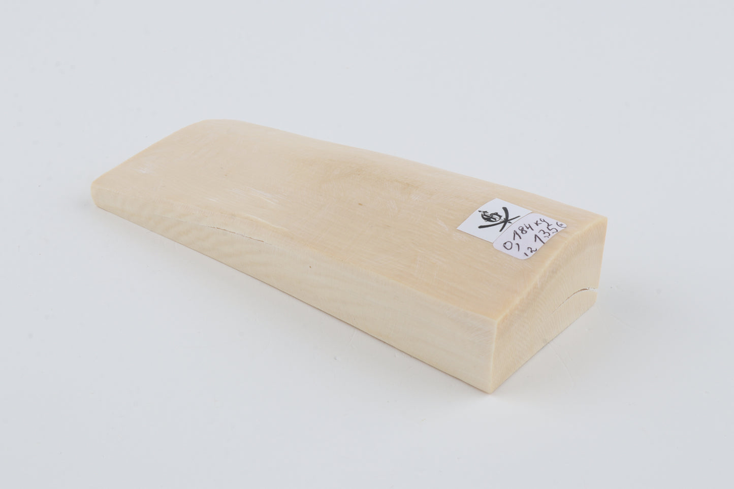 White mammoth ivory segment