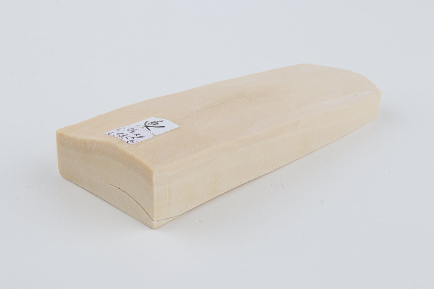 White mammoth ivory segment