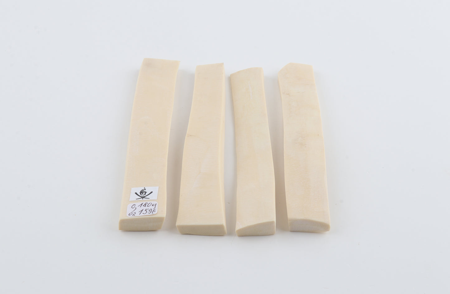 White mammoth ivory segments
