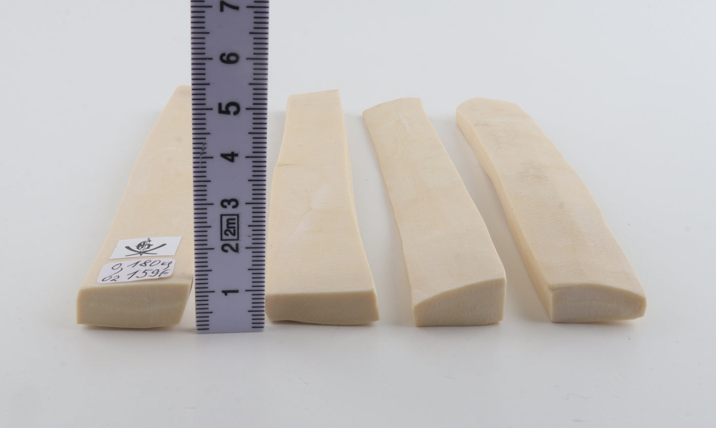 White mammoth ivory segments