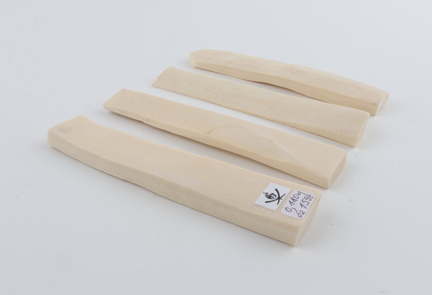 White mammoth ivory segments