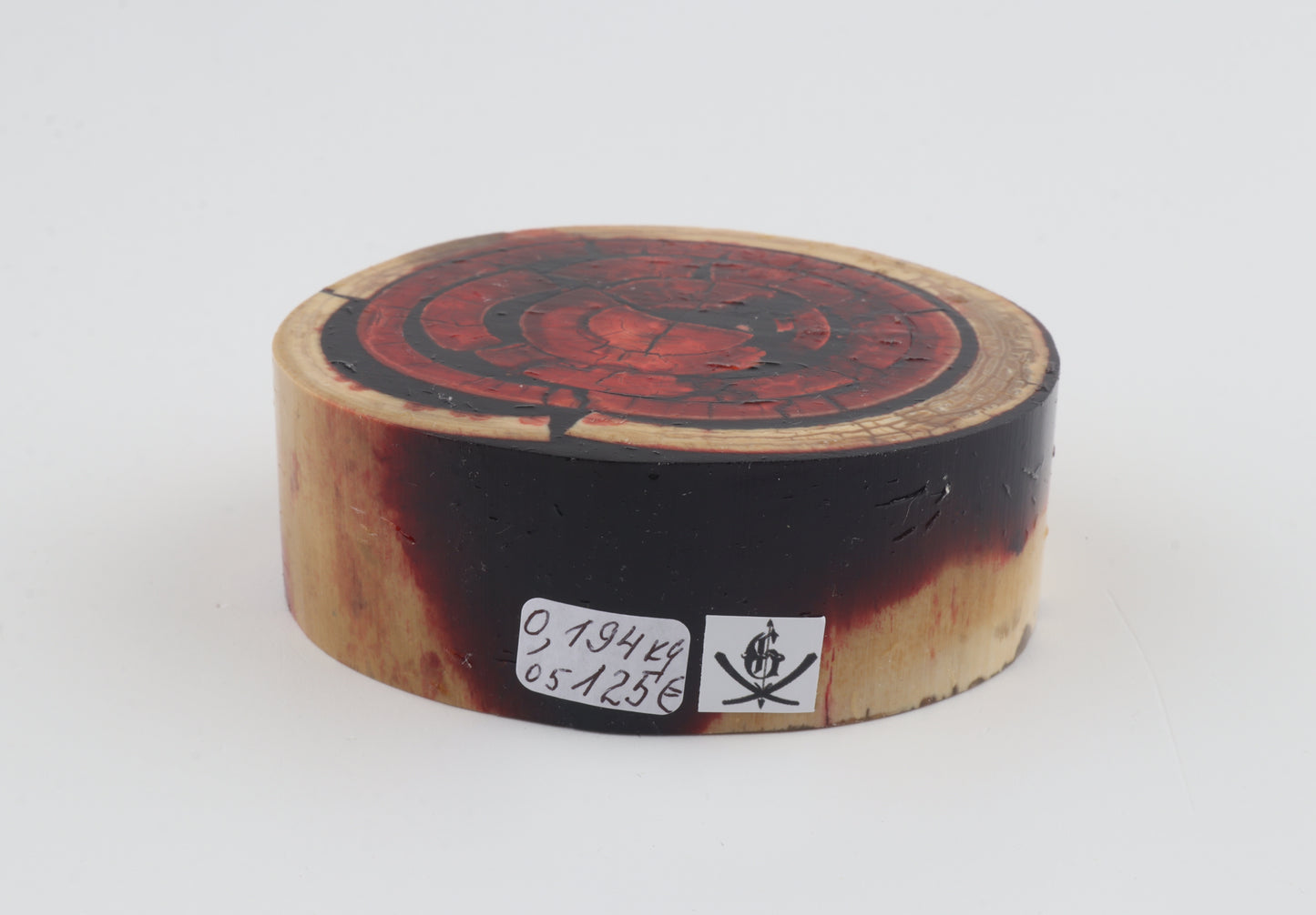 Stabilized mammoth ivory block