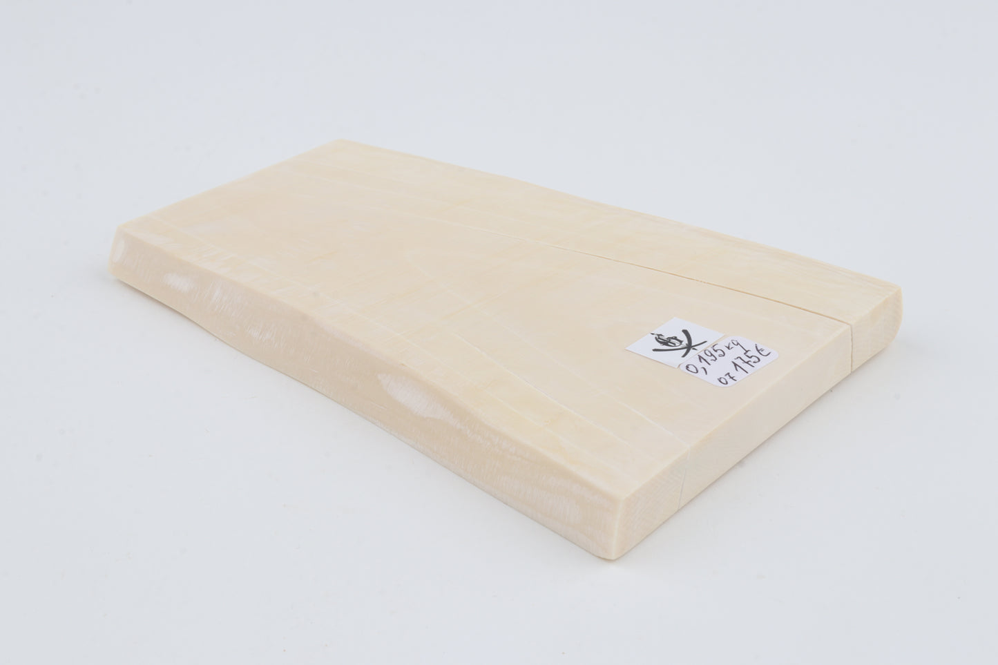 White mammoth ivory segment