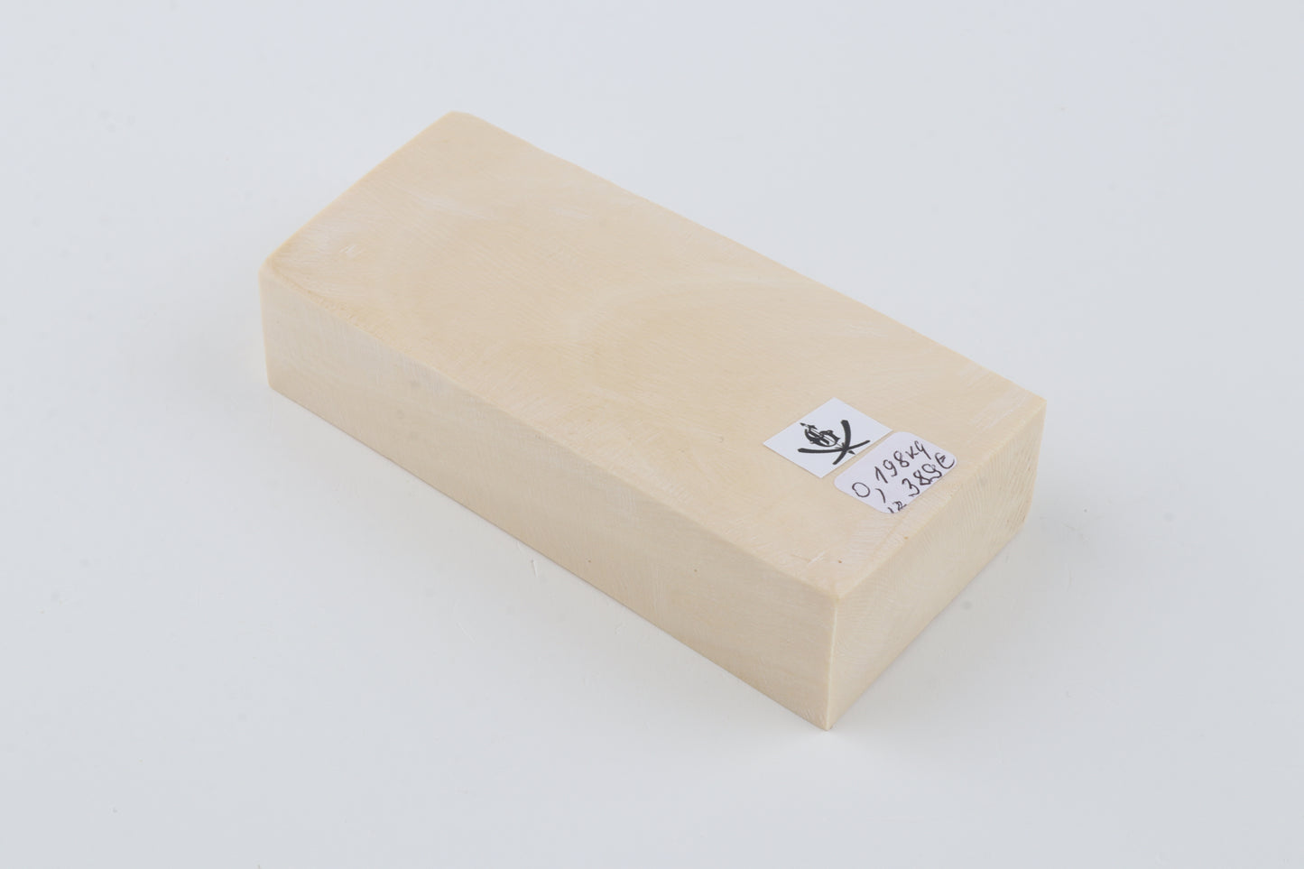 White mammoth ivory segment