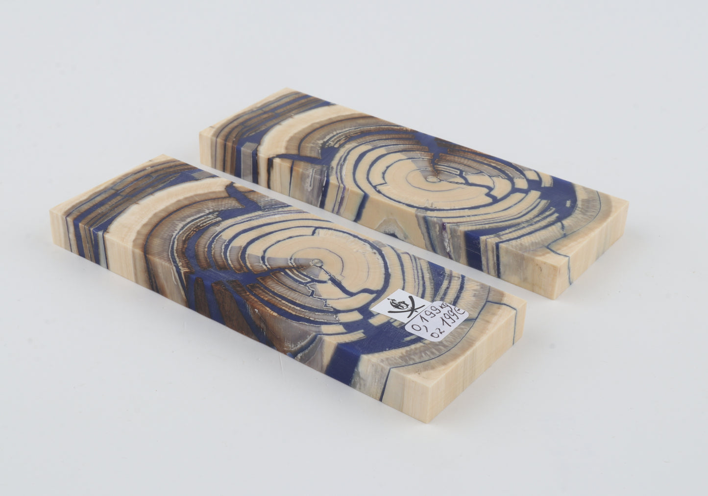 Stabilized mammoth ivory scales