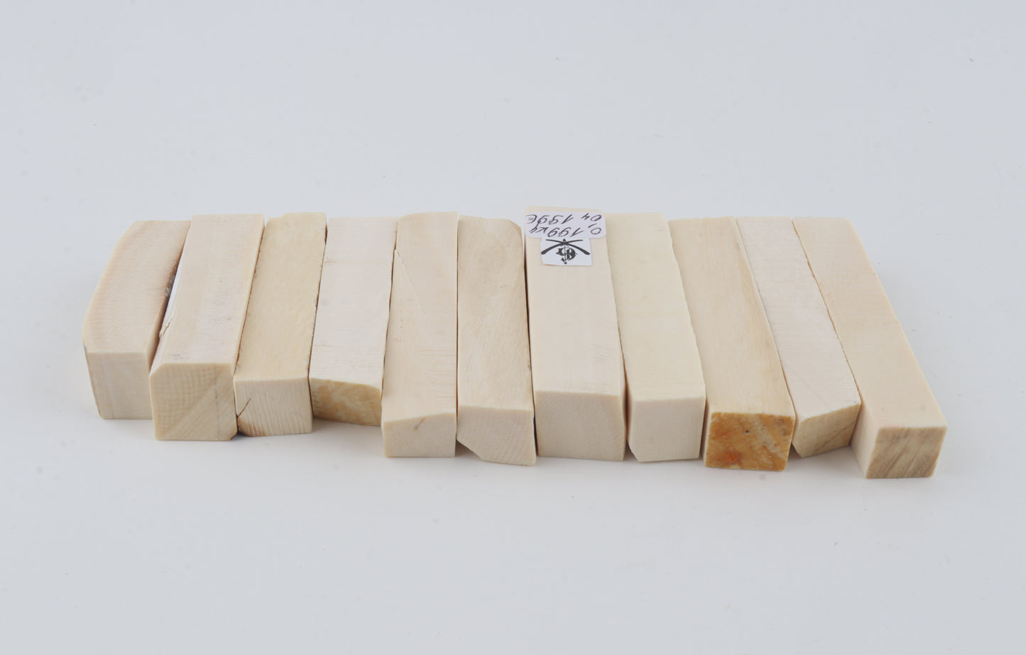 White mammoth ivory segments