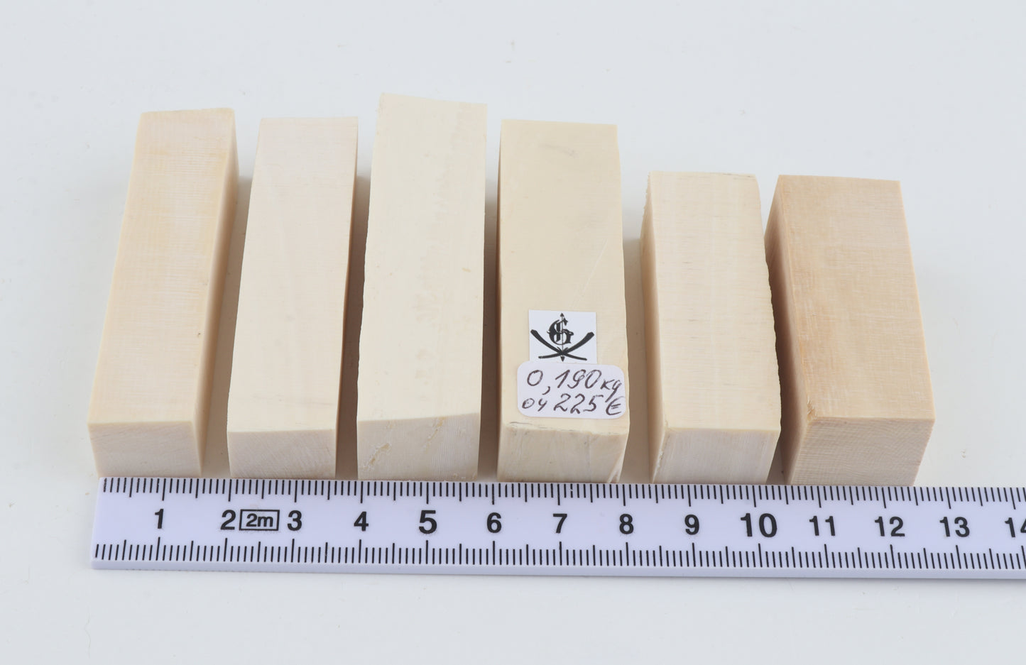 White mammoth ivory pieces