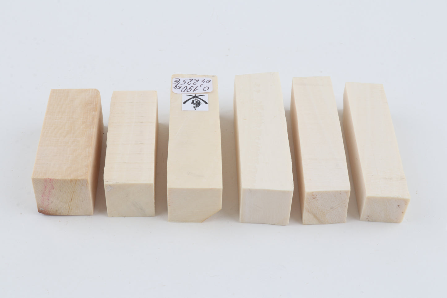 White mammoth ivory pieces