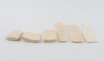White mammoth ivory pieces