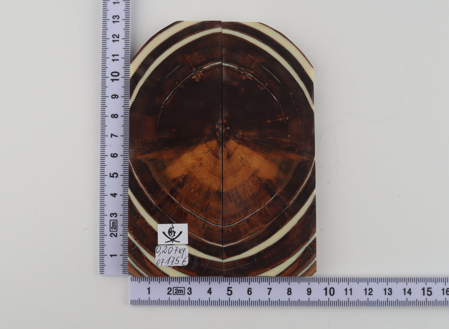 Stabilized mammoth ivory scales