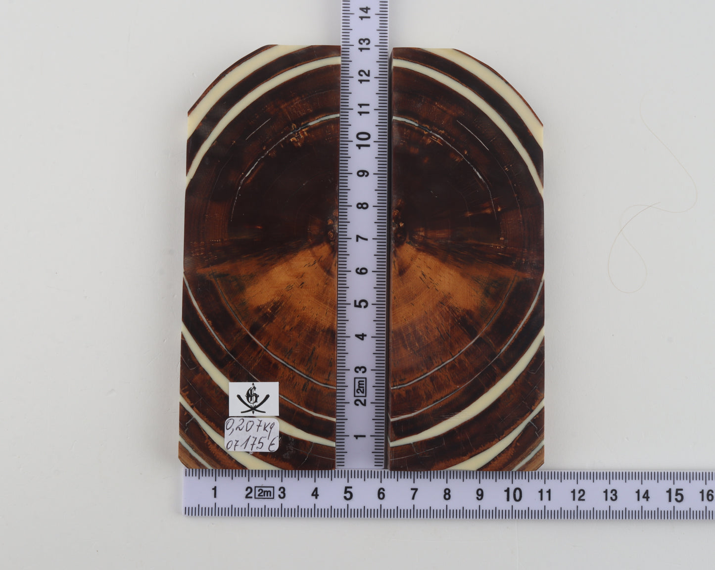 Stabilized mammoth ivory scales