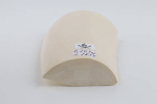 White mammoth ivory segment