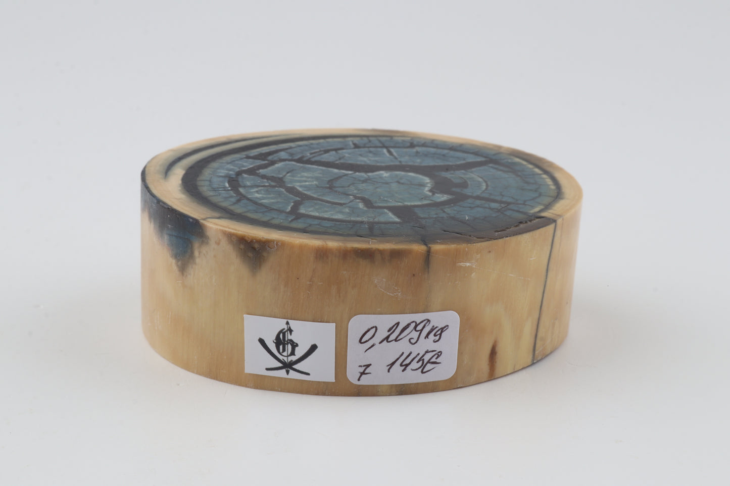 Stabilized mammoth ivory piece
