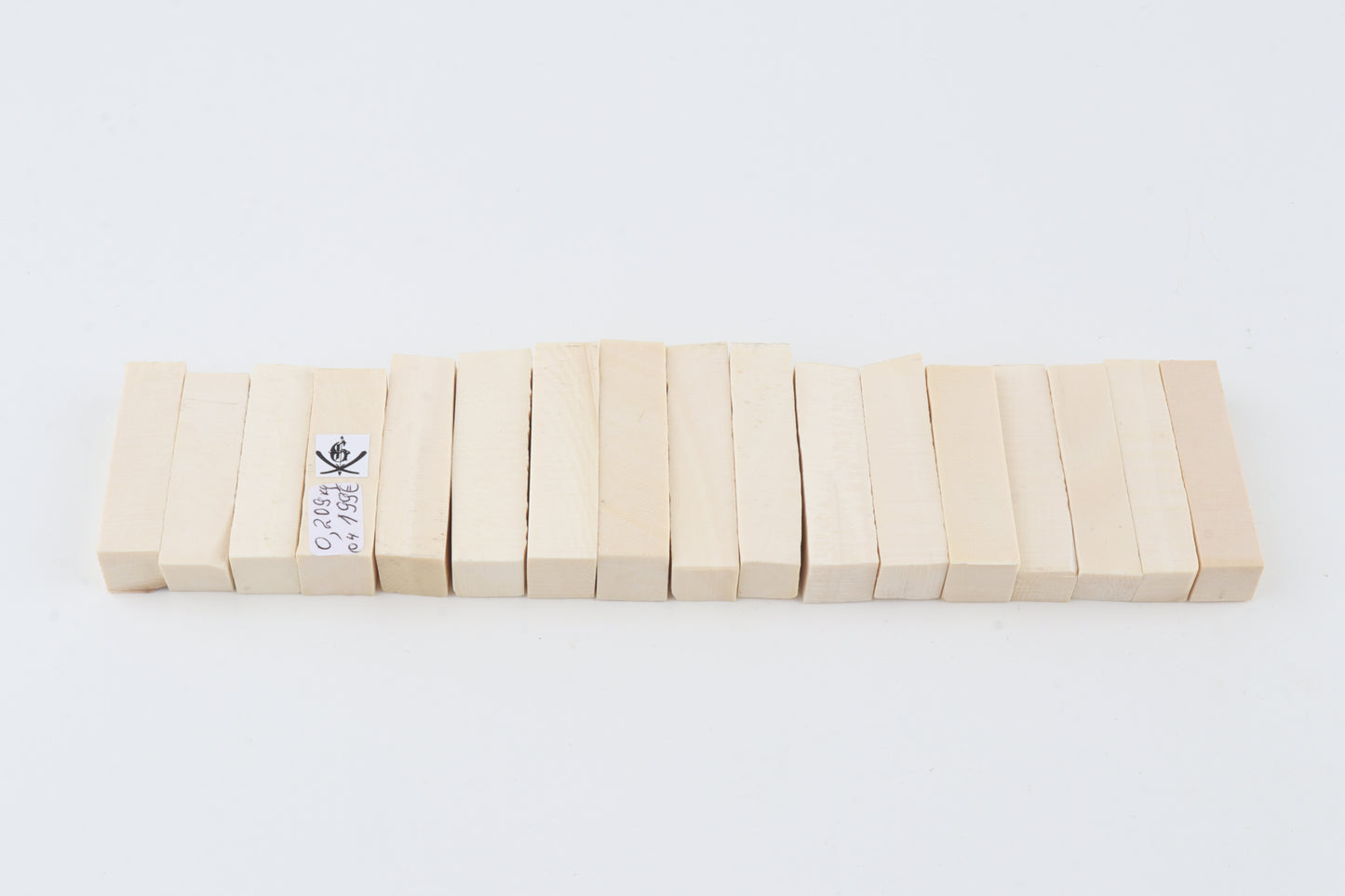 White mammoth ivory segments
