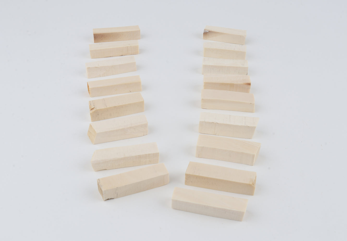 White mammoth ivory segments