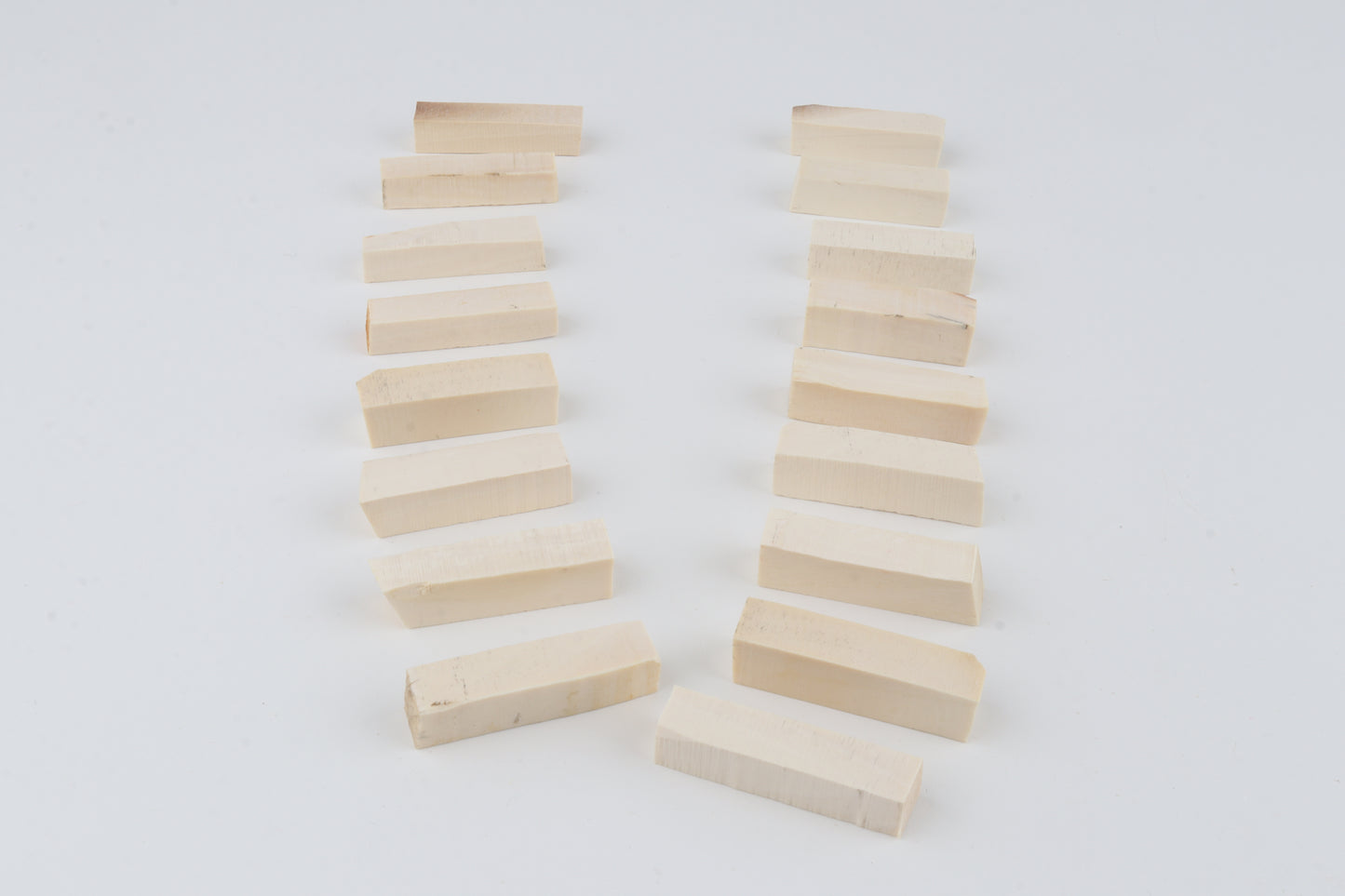 White mammoth ivory segments