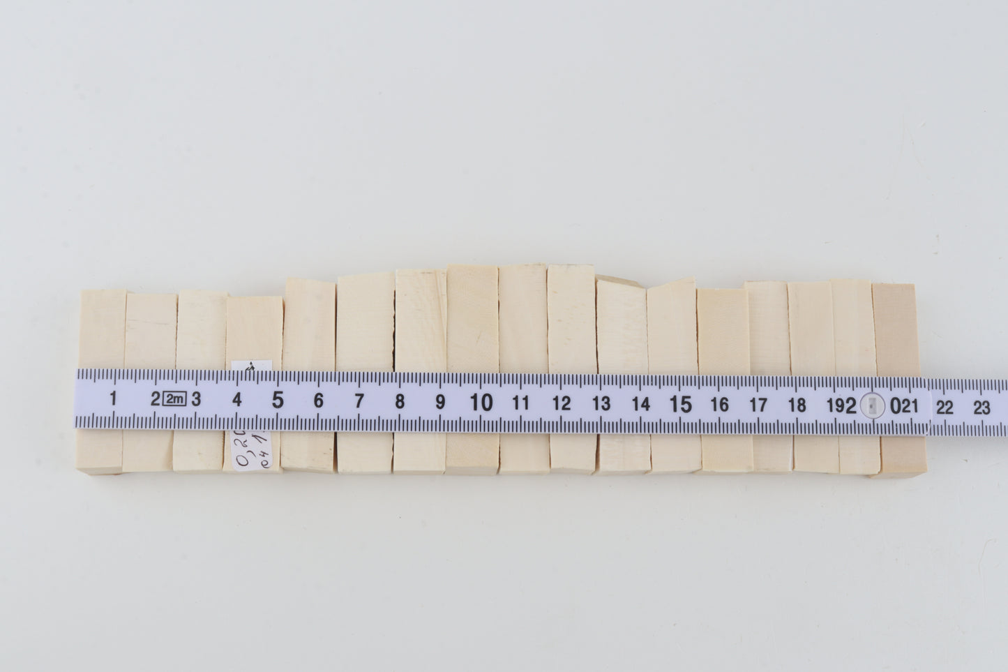 White mammoth ivory segments