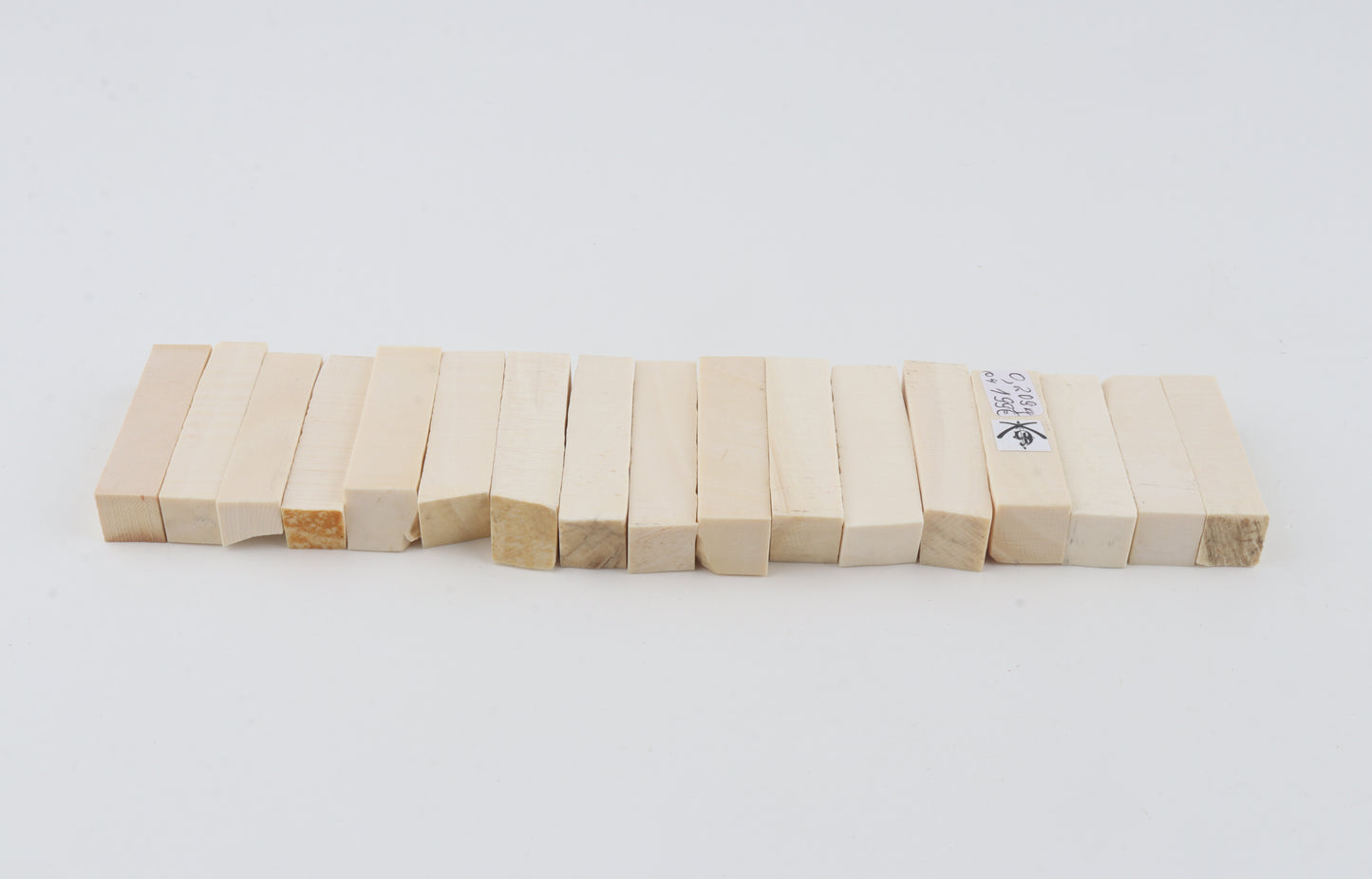 White mammoth ivory segments