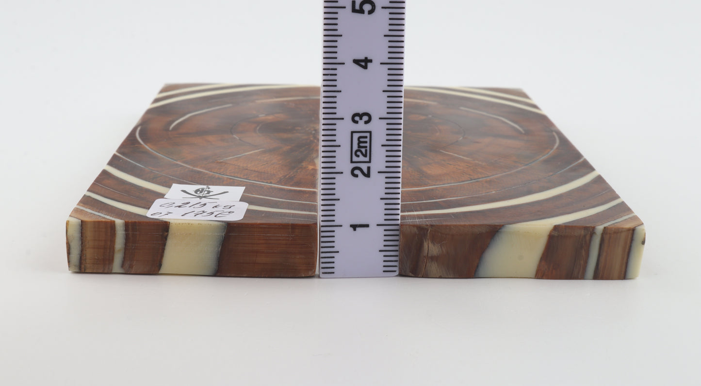 Stabilized mammoth ivory scales