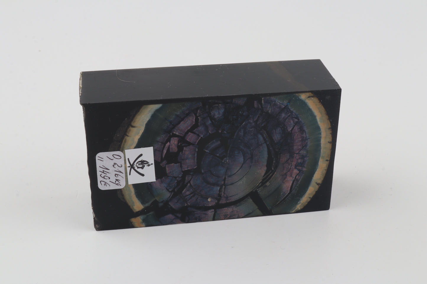 Stabilised mammoth ivory block