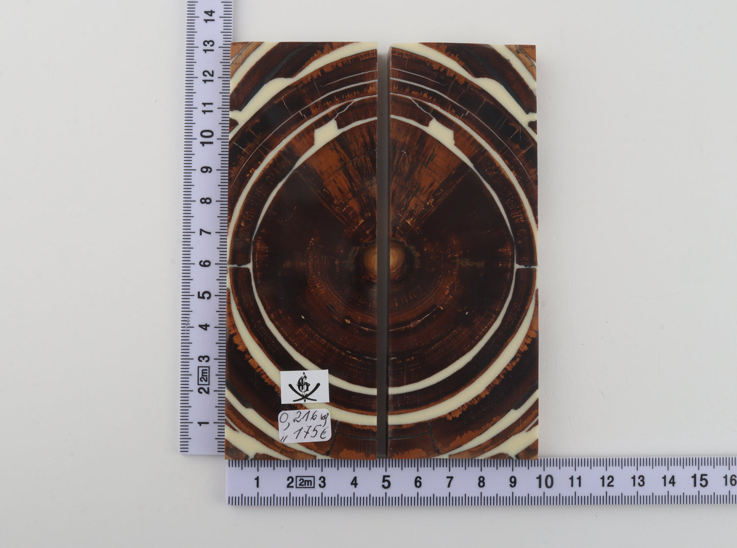 Stabilised mammoth ivory scales