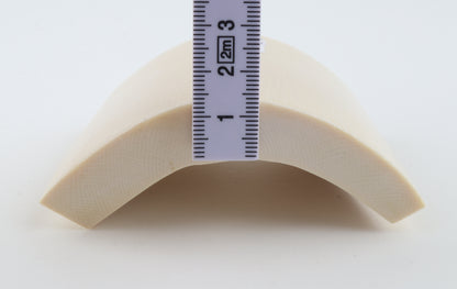 White mammoth ivory segment