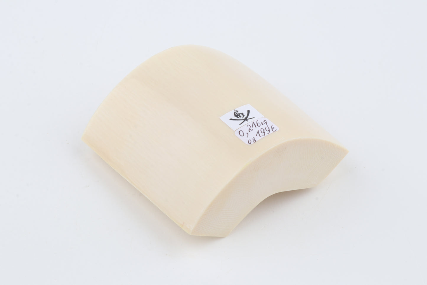 White mammoth ivory segment