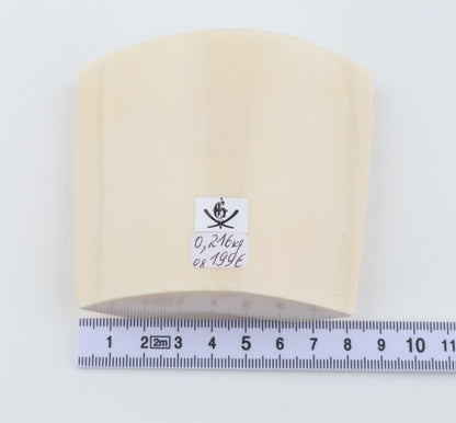 White mammoth ivory segment