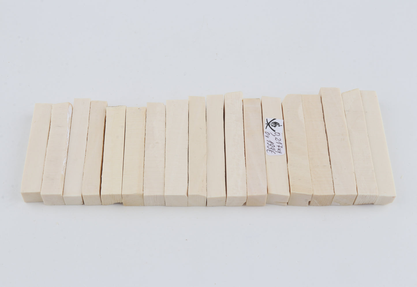White mammoth ivory segments