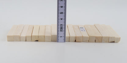 White mammoth ivory segments