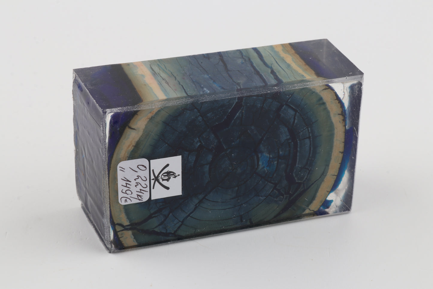 Stabilised mammoth ivory block