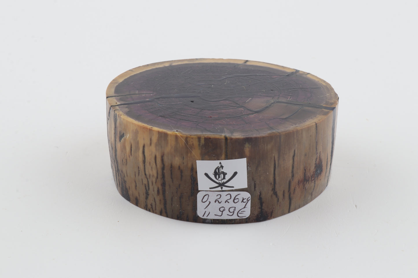 Stabilised mammoth ivory block