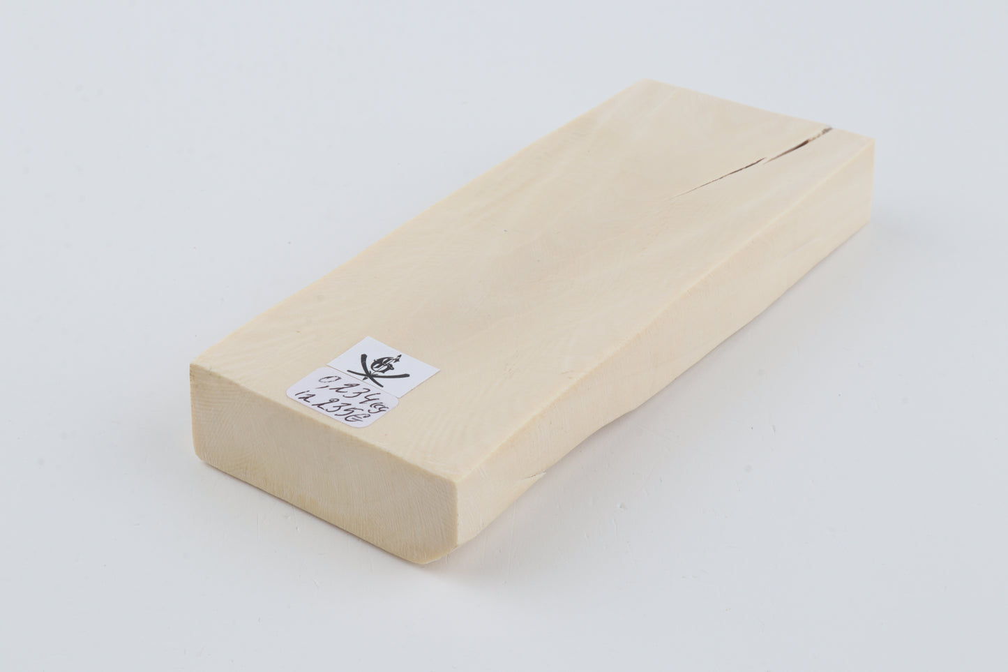 White mammoth ivory segment