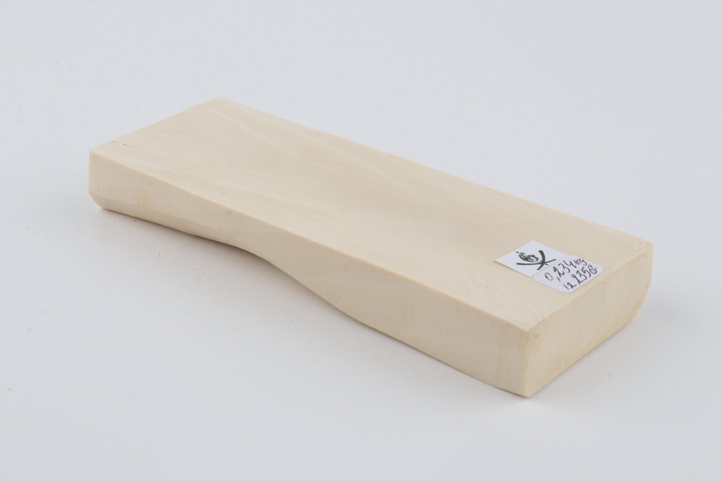 White mammoth ivory segment