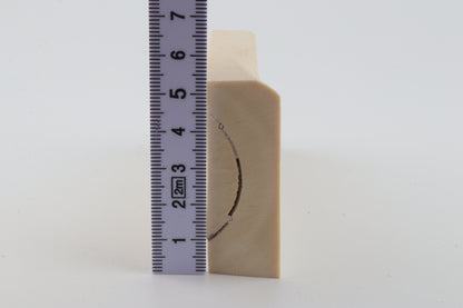 White mammoth ivory segment