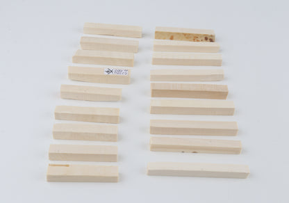 White mammoth ivory segments