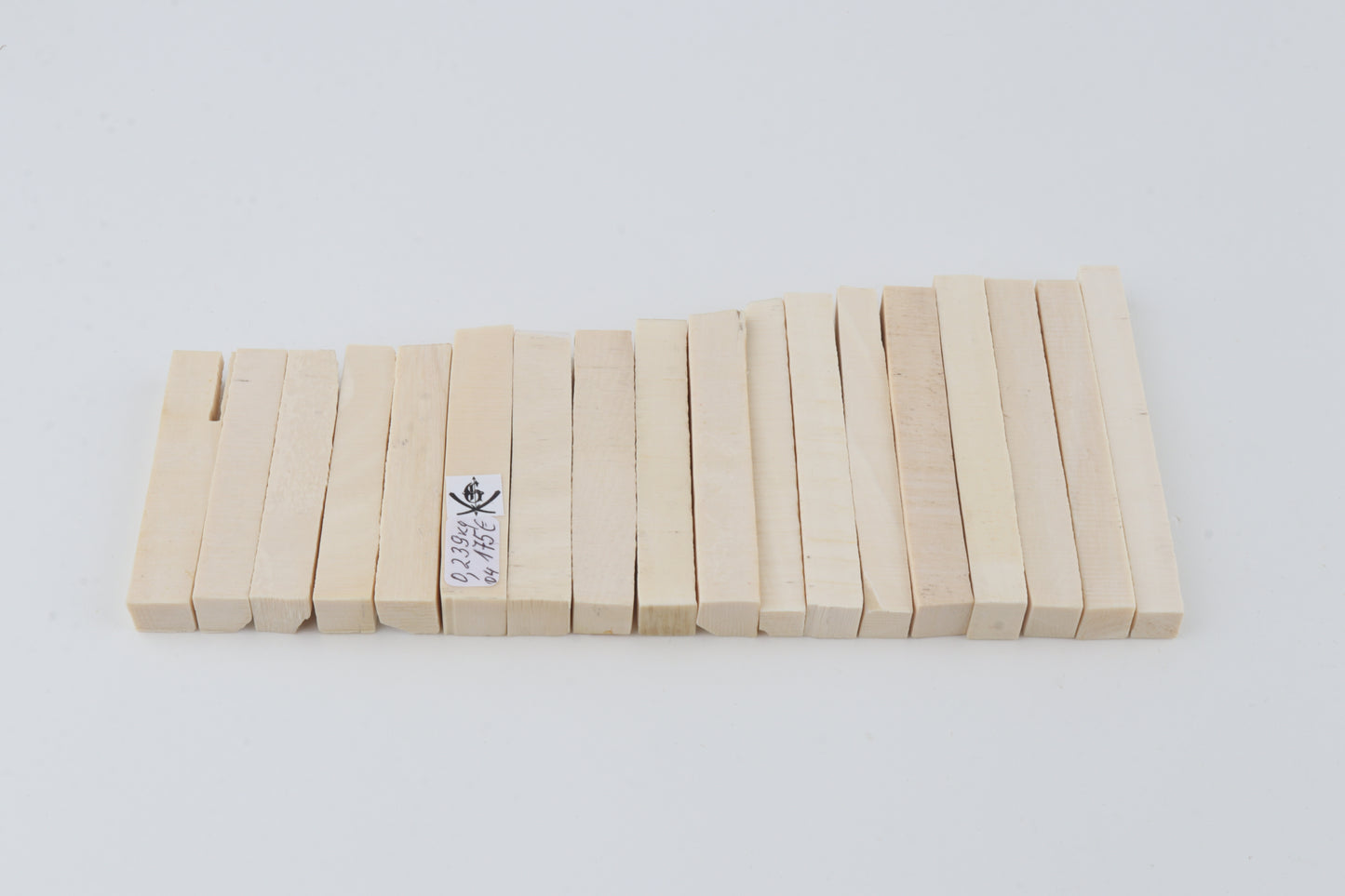 White mammoth ivory segments