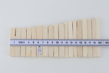 White mammoth ivory segments