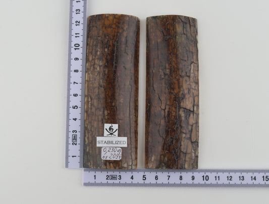 Stabilized mammoth bark scales