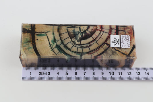 Stabilised mammoth ivory block