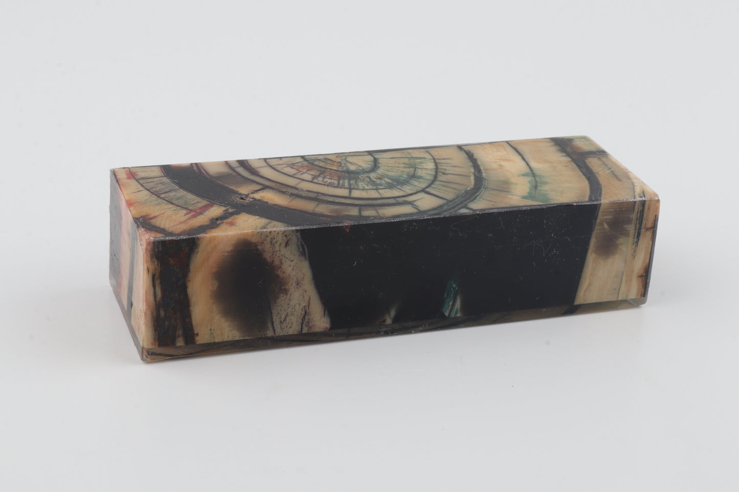 Stabilised mammoth ivory block