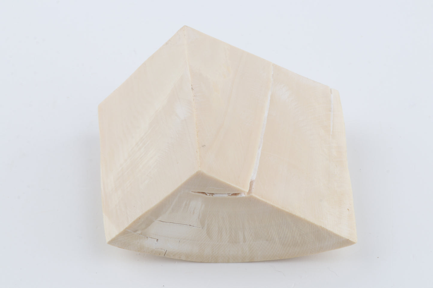 White mammoth ivory piece