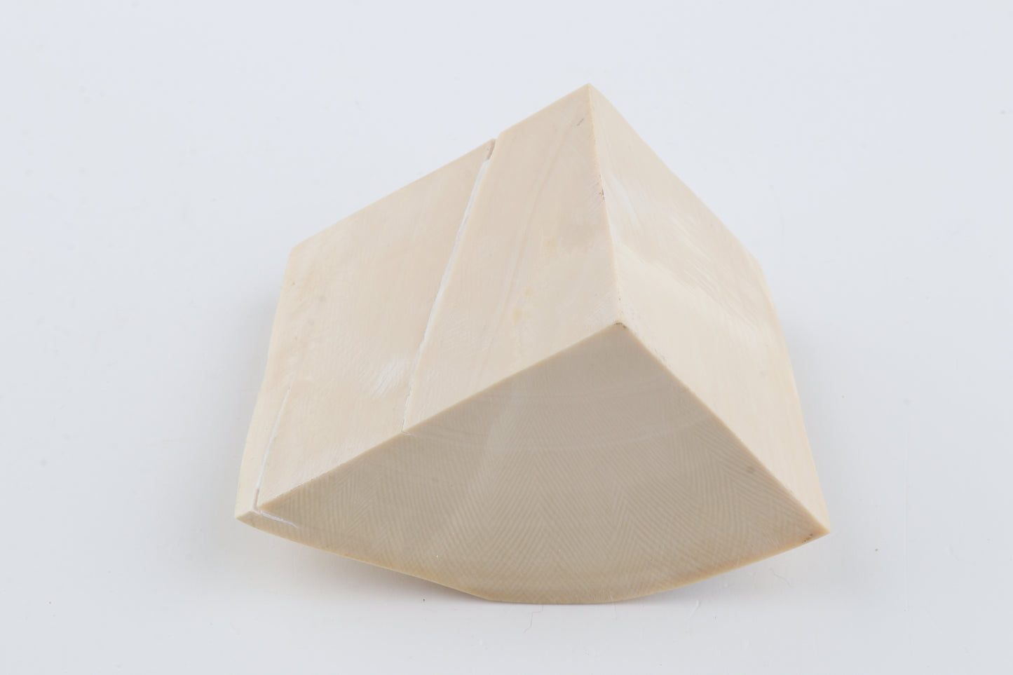 White mammoth ivory piece