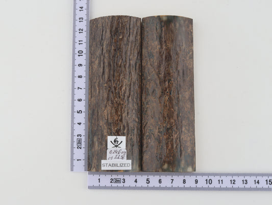 Stabilized mammoth bark scales