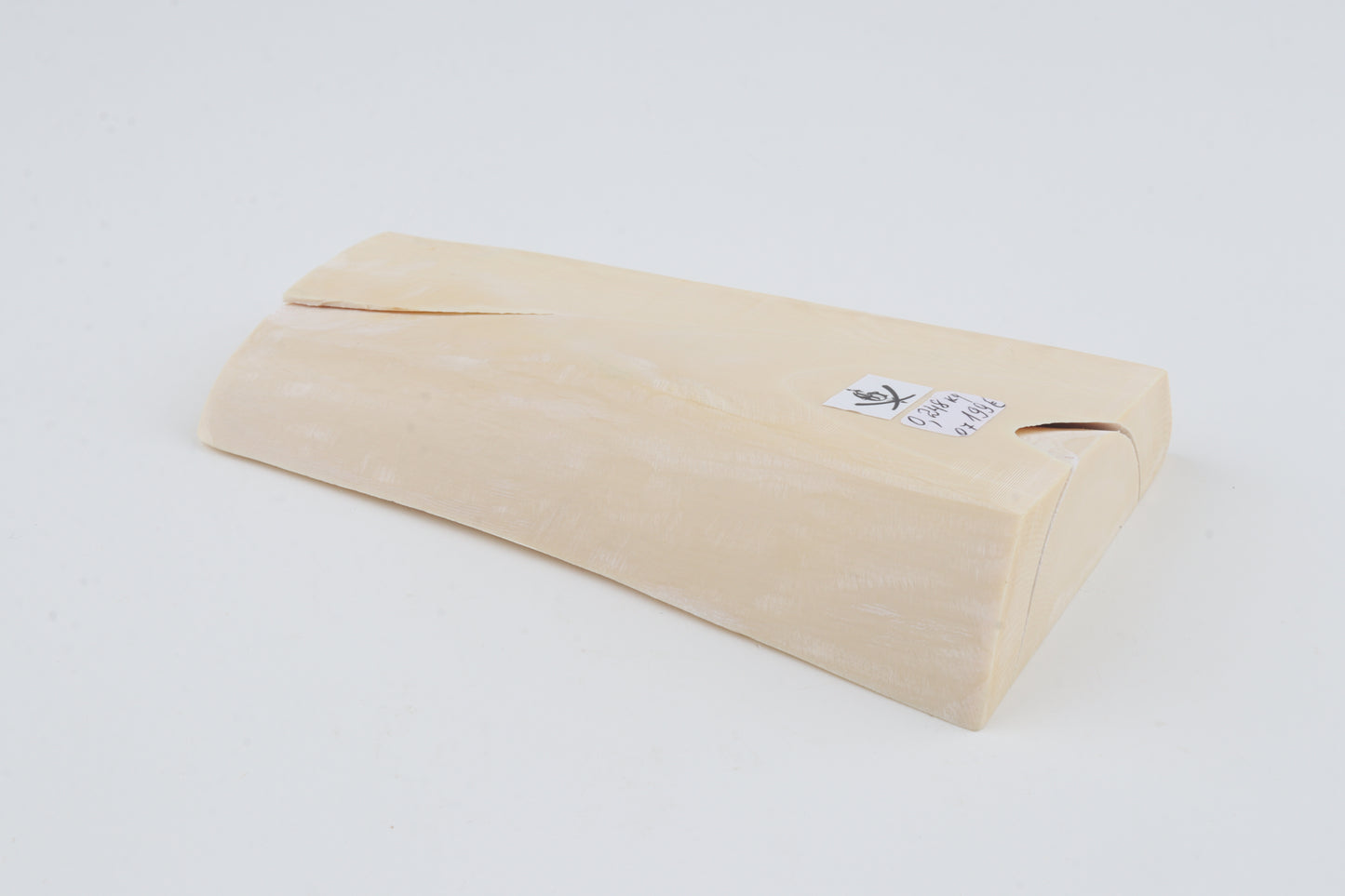 White mammoth ivory segment