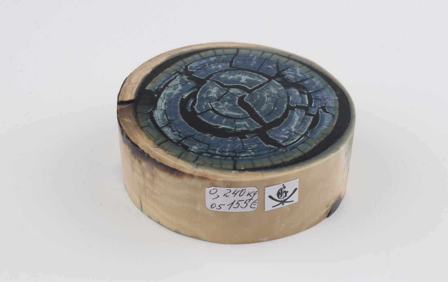 Stabilized mammoth ivory block