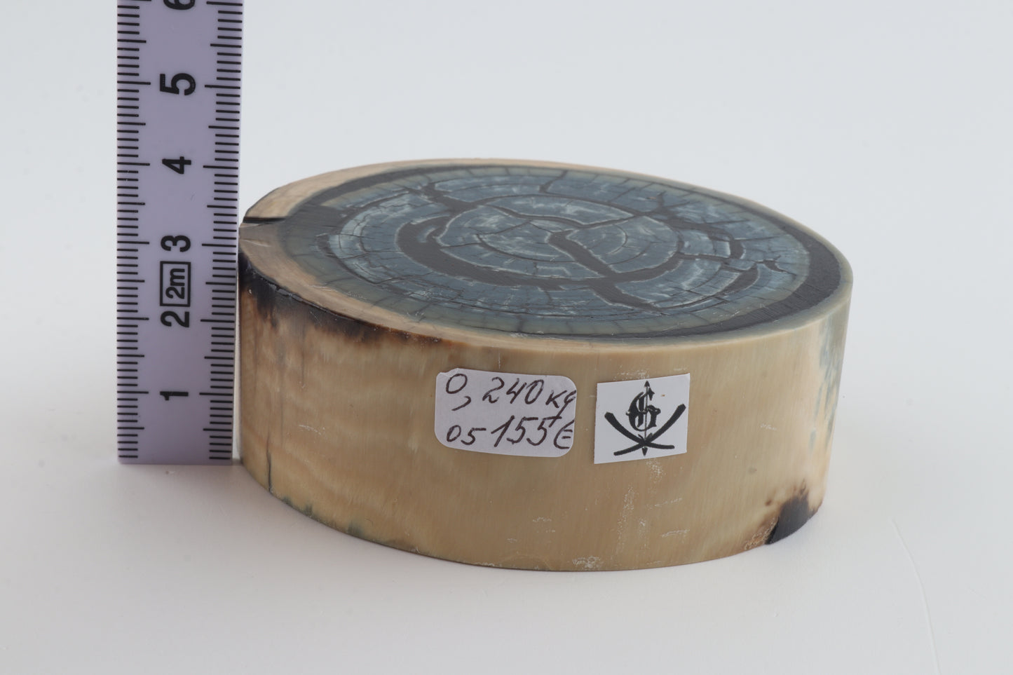 Stabilized mammoth ivory block