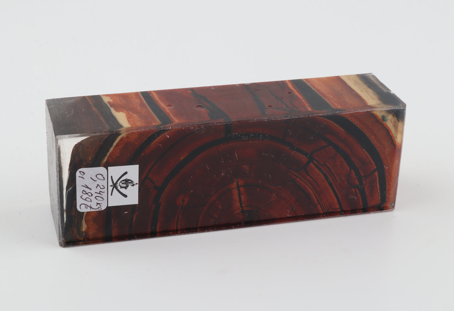 Stabilised mammoth ivory block