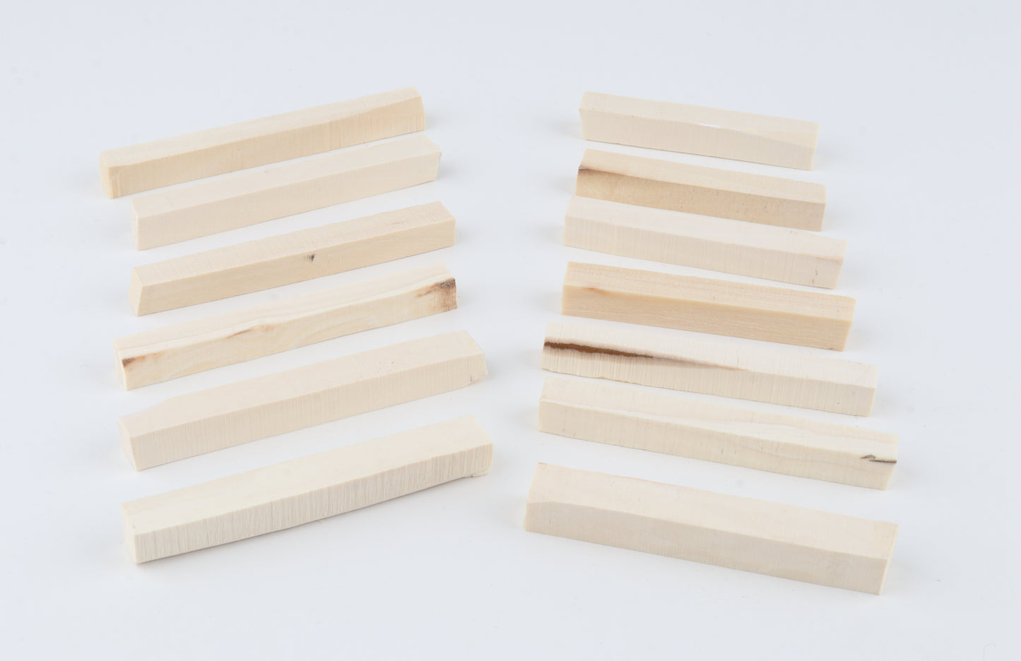 White mammoth ivory segments