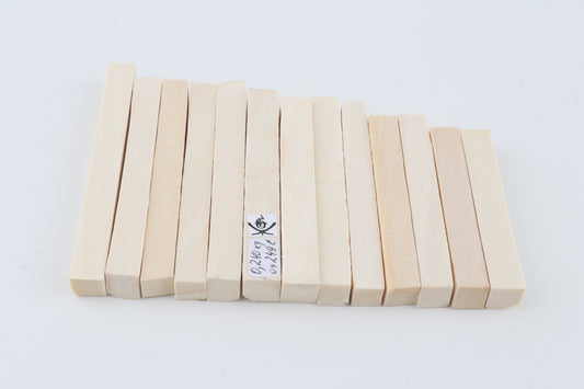 White mammoth ivory segments